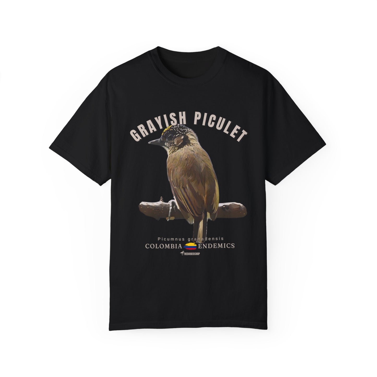 Camiseta unisex Piculet grisáceo