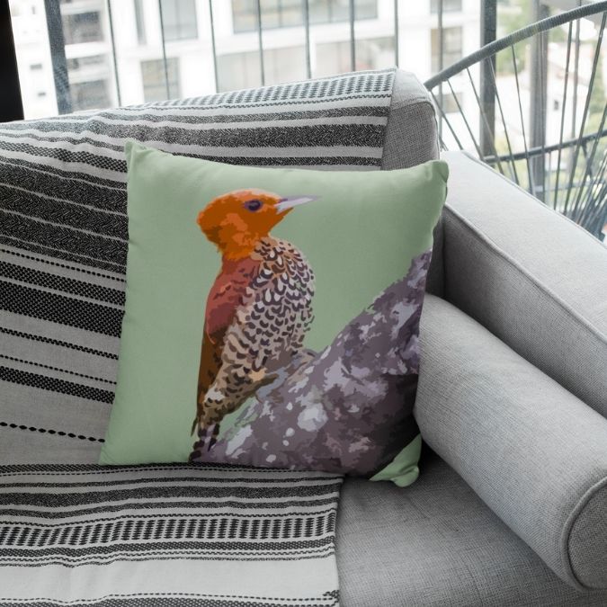 Cinnamon Woodpecker Cushion