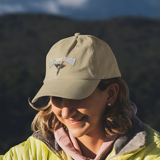 Gorra de observación de aves Manakin con gorra roja