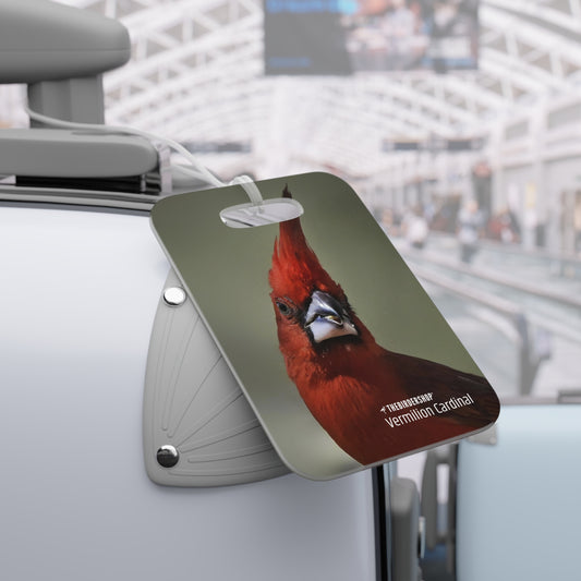 Vermilion Cardinal Luggage Tag