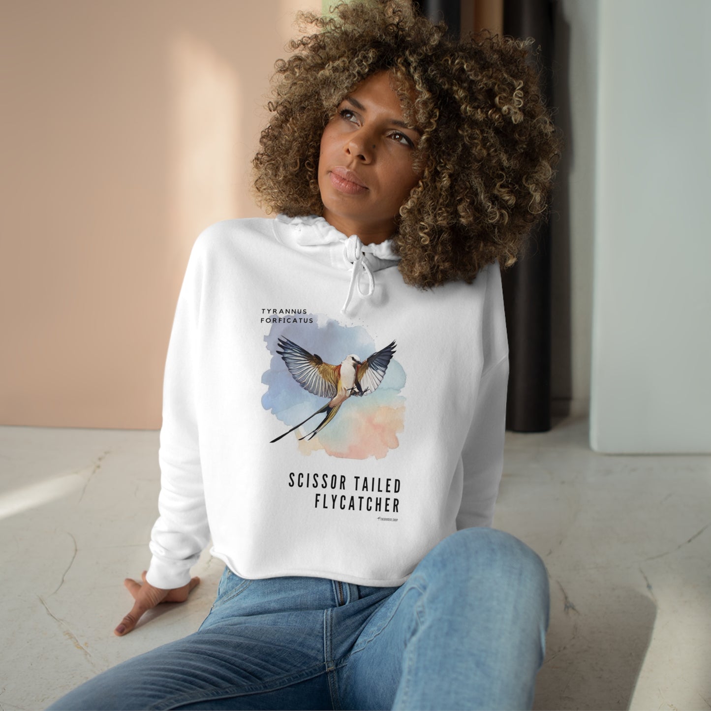 Scissor-tailed Flycatcher Crop Hoodie